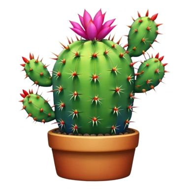 Rainbow cactus sticker