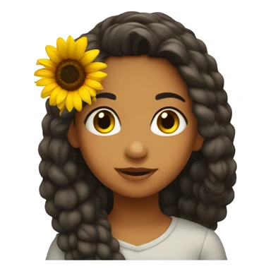 Latín girl with a sunflower sticker