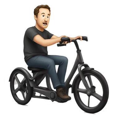 Musk pushing break pedal sticker