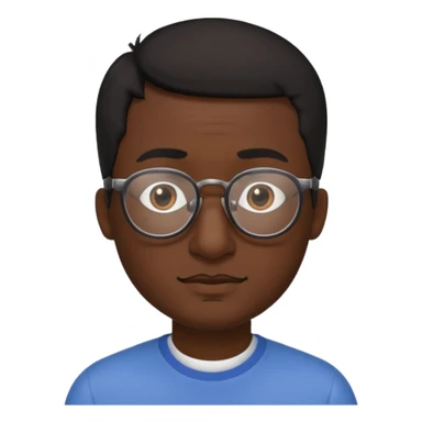 Emoli hombre con lentes poco cabello negro y nariz grande sticker