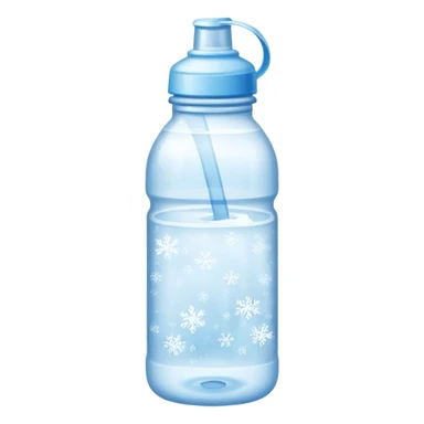 Frozen water bottle sticker