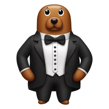 Sausage in a tuxedo sticker