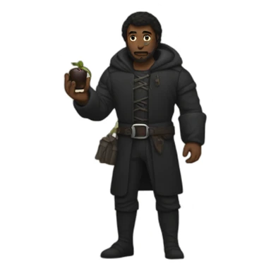 Dark Vadir with a walket in his hand sticker