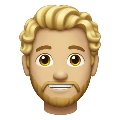 blonde guy curly slightly longer hair beard and piercings sticker