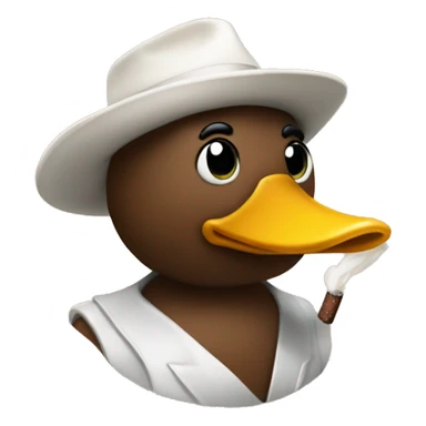 Pato correndo fumando cigarro sticker