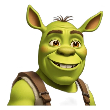 shrek con cara de burro y burro con cara de shrek sticker