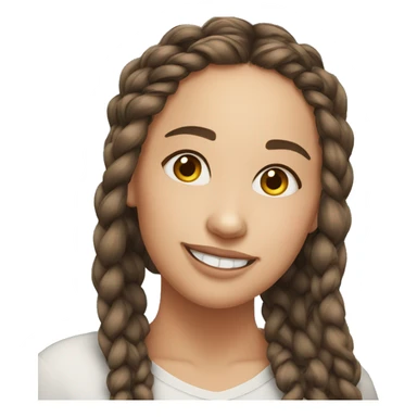 Quarteron braids woman smiling with  and nose piercing sticker