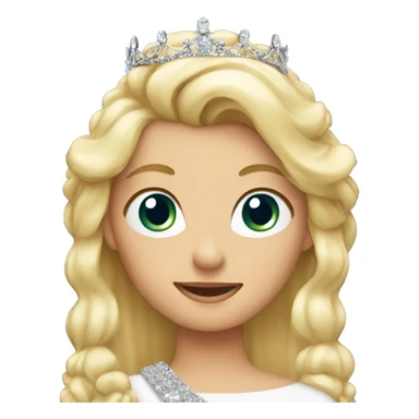 blonde girl with tiara sticker