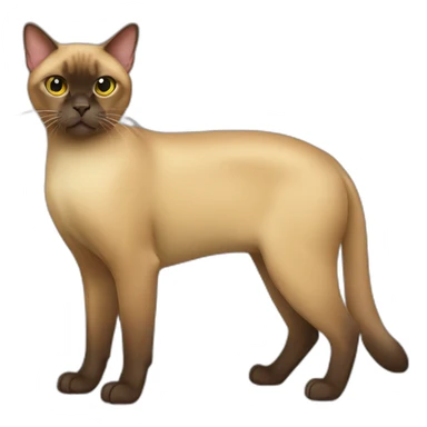 Burmese Cat Full Body sticker