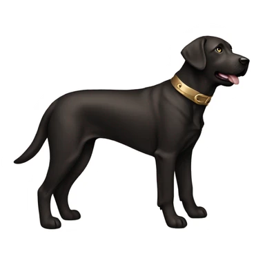 black Labrador bronze collar sticker