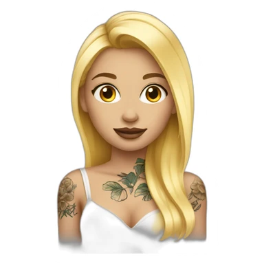 femme blonde avec tatouages sticker