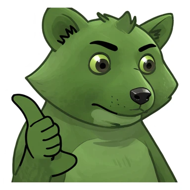 A raccoon point a gym at its head sticker