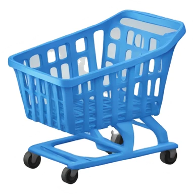 empty Blue shopping basket sticker