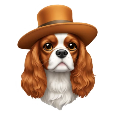 Un cavalier King Charles avec un chapeau haut de forme sticker