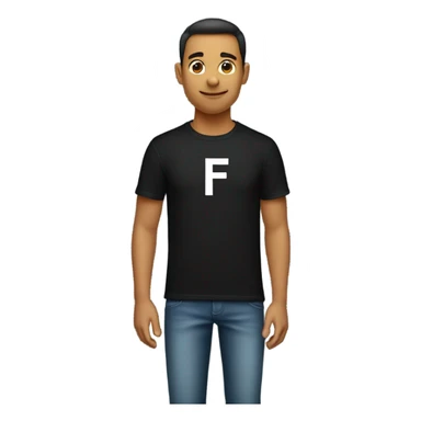black t-shirt with the words "FF" on it it sticker