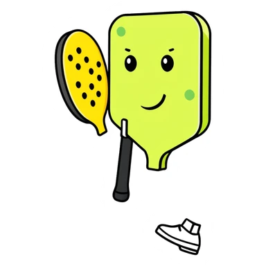 Pickleball player sticker