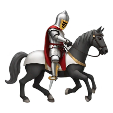 Knights Templar with horse sticker