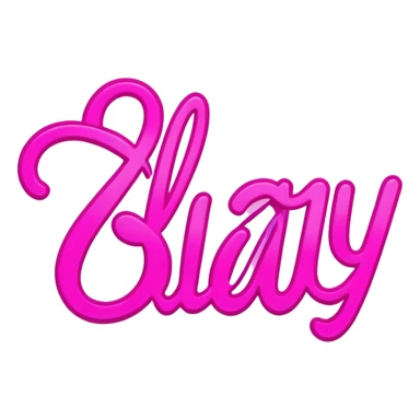 A pink sign that says slay in cursive  sticker