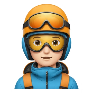 Persona con lentes de snowboard sticker