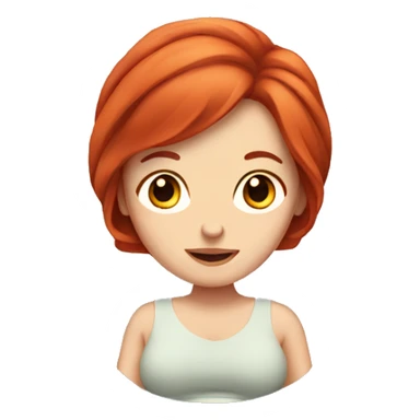 Pregnant lady with red hair sticker