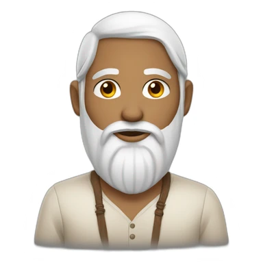 Young white tone indian man with beard sticker
