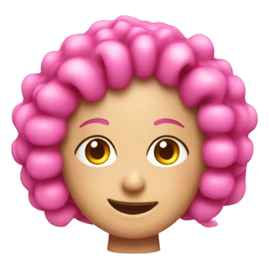 one pink plastic curler sticker