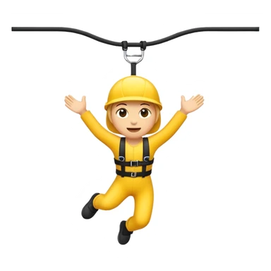small size emoji style bungee jumping icon, clean lines sticker