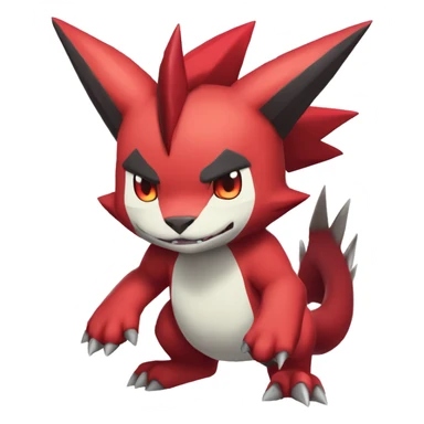 Full body cute cool Guilmon-Zoroark-Zangoose-Incineroar sticker