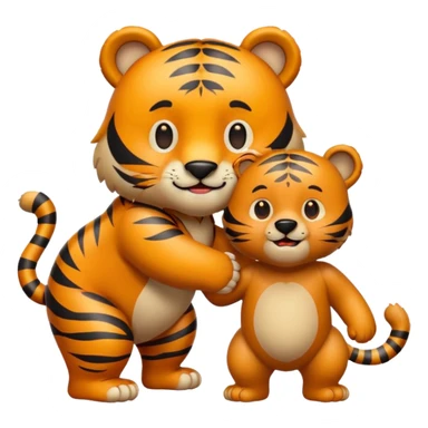 Tiger and bear friends sticker