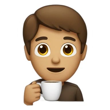 person drinking coffee sticker