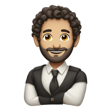 Jewish man with Jewish curls  sticker