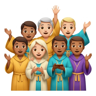 a choir singing together sticker