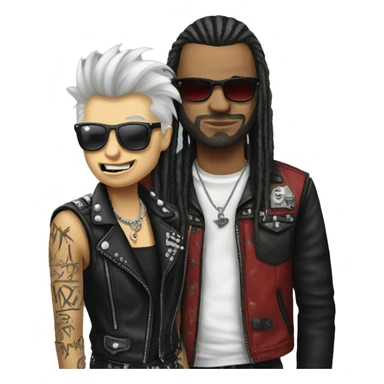 punk rocker with irocese harcut sticker