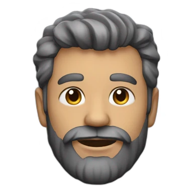 Homme chauve avec petite barbe sticker