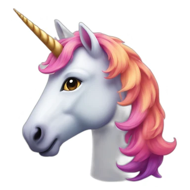 Colourful unicorn  sticker