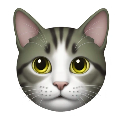 A cat the colour of a pickle  sticker