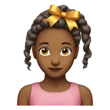 girl with ribbon clip sticker