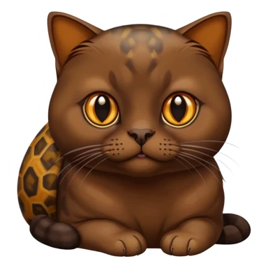 dark chocolate brown burmese cat with tortoise shell fur sticker