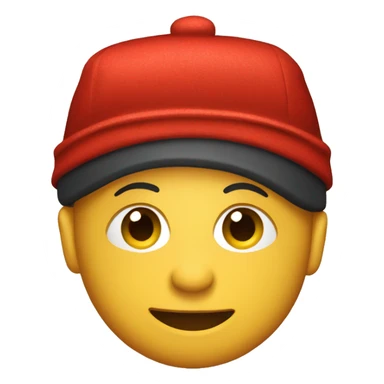 Emoji face with red Moroccan cap sticker