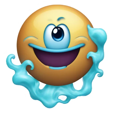 Neptune with a smile face sticker