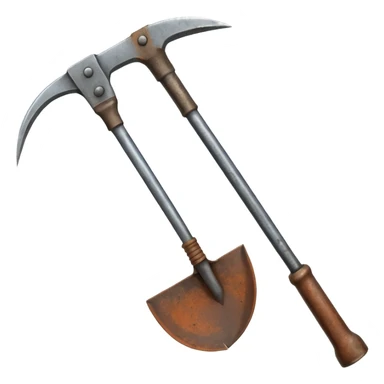 Sickle and hoe sticker