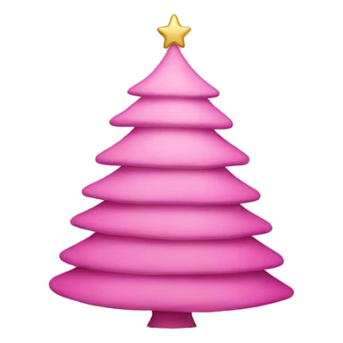 Christmas pink tree sticker