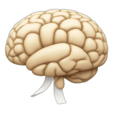 brain with a bandage stuck on it sticker