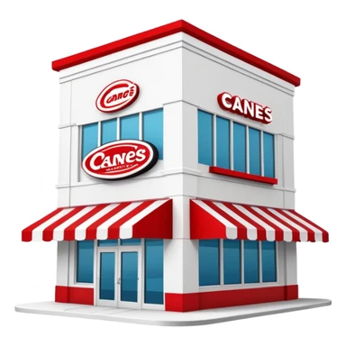 Raising Canes restaurant building sticker