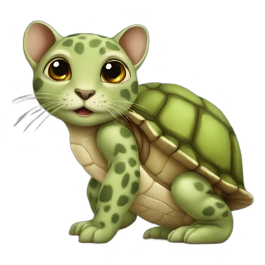 Tortue sur un chat sticker