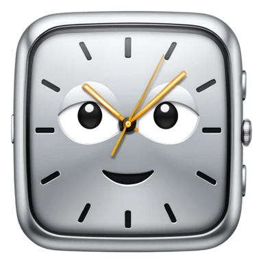 Watch (square-faced) – Silver Mist sticker