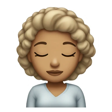 Light skin girl sleeping sticker