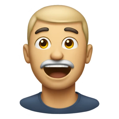 A very hungry man sticker