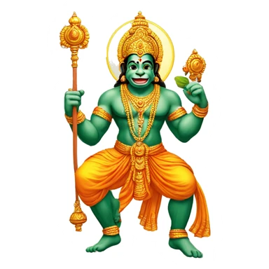 lord hanuman with gadha sticker