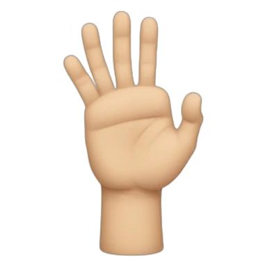 Palm of one hand open except for the middle finger, which is extended outwards sticker